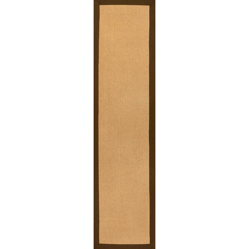 Camden Farmhouse Cottage Border Jute Area Rug