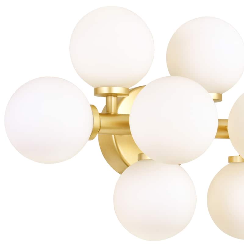 Arya 8 Light Wall Sconce With Satin Gold Finish - Satin Gold