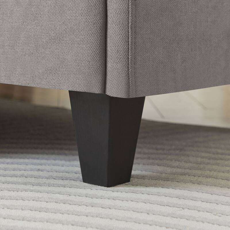 84.45" Wide Sectional Sofa with Ottoman & Side Storage Bags