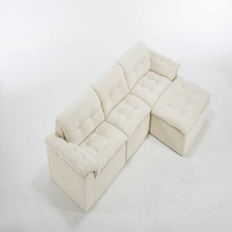 Modular Convertible Cushioned Sleeper Sofa Set