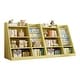 preview thumbnail 25 of 42, 4-Tier Kids Bookshelf with Storage Pockets,Toy Organizer Cabinet