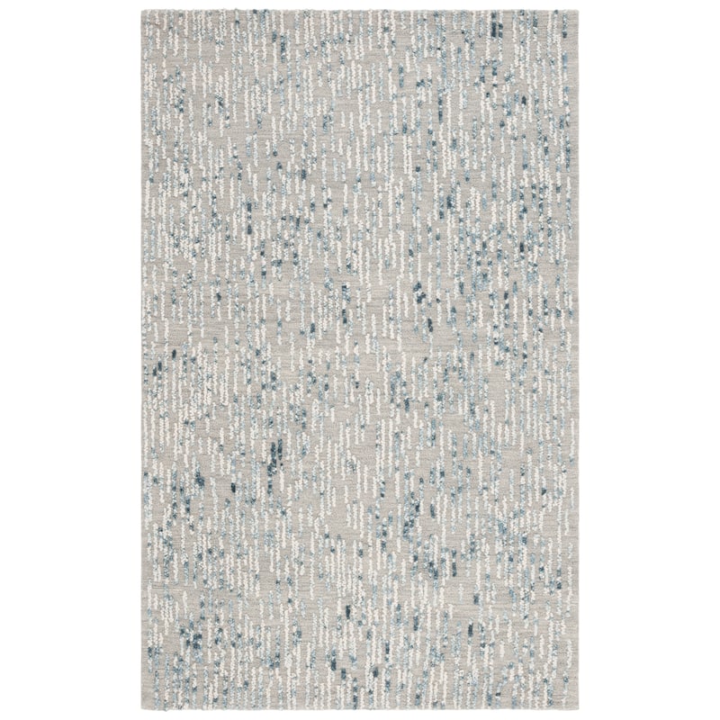 SAFAVIEH Handmade Abstract Medina Contemporary Wool Rug - 5' x 8' - Grey/Blue