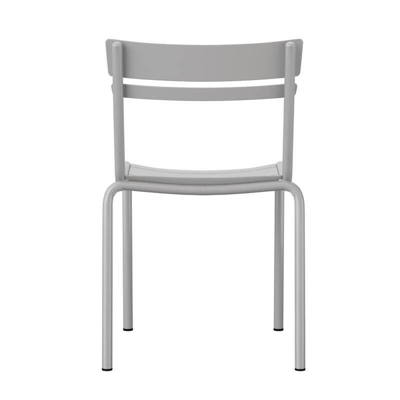 Indoor/Outdoor Commercial Grade Modern Metal Slat Barstools (Set of 4)