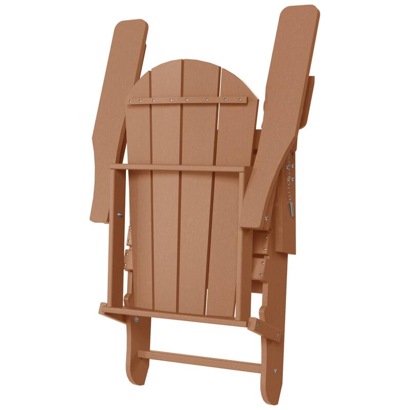 Laguna Outdoor 3-Piece Folding Adjustable Adirondack Chair with Hideaway Ottoman & Round Side Table