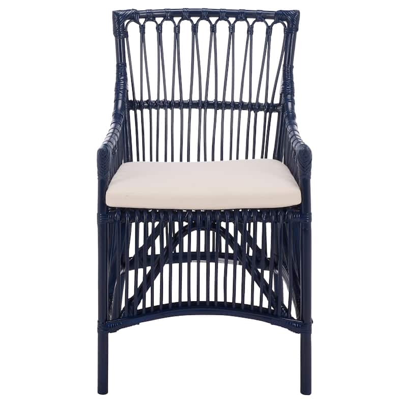 SAFAVIEH Zorianna Solid Wood Dining Chair with Cushion (Fully Assembled) - 22"W x 22"D x 36"H