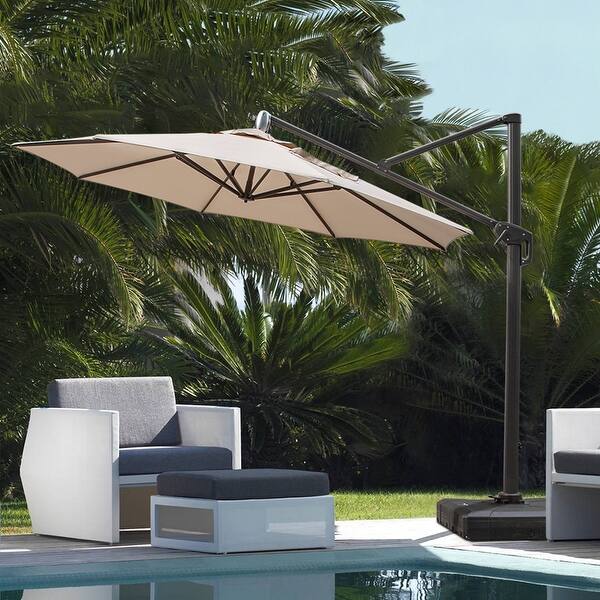 Shop Crestlive Products 11 Foot Patio Hanging Offset Cantilever Umbrella Overstock 31633738