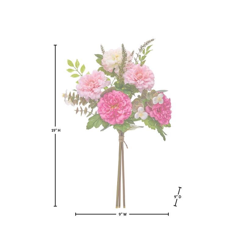 19" Pretty Pink Peony Bundle