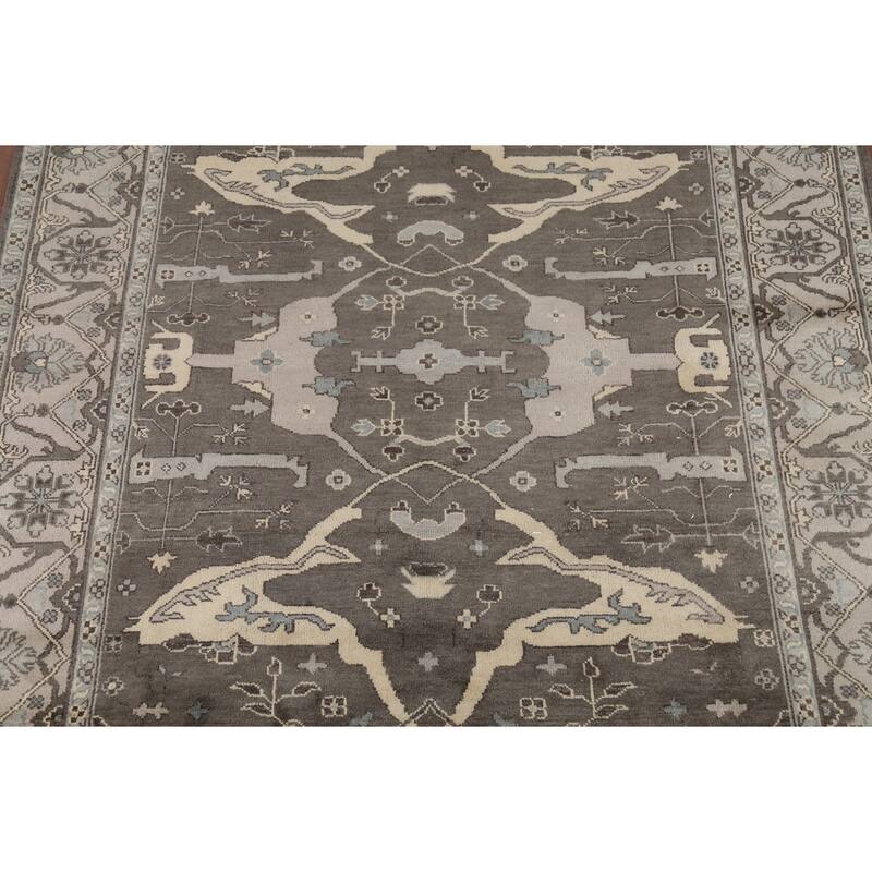 Transitional Oushak Area Rug Hand-Knotted Wool Carpet - 8'2" x 9'10"