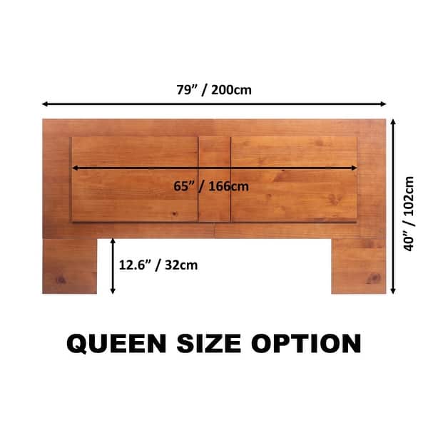 dimension image slide 7 of 8, Copper Grove Rivne Flat Panel Headboard for 3 Sizes (King/Queen/Full)