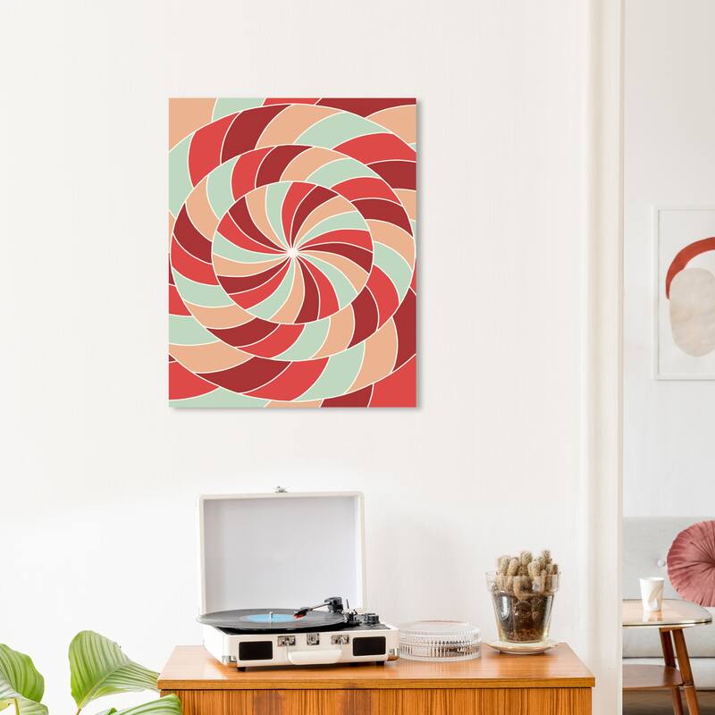 Wynwood Studio Canvas Abstract Candy Pop Dizzyness Red Modern & Contemporary Wall Art Canvas Print - 20 x 24