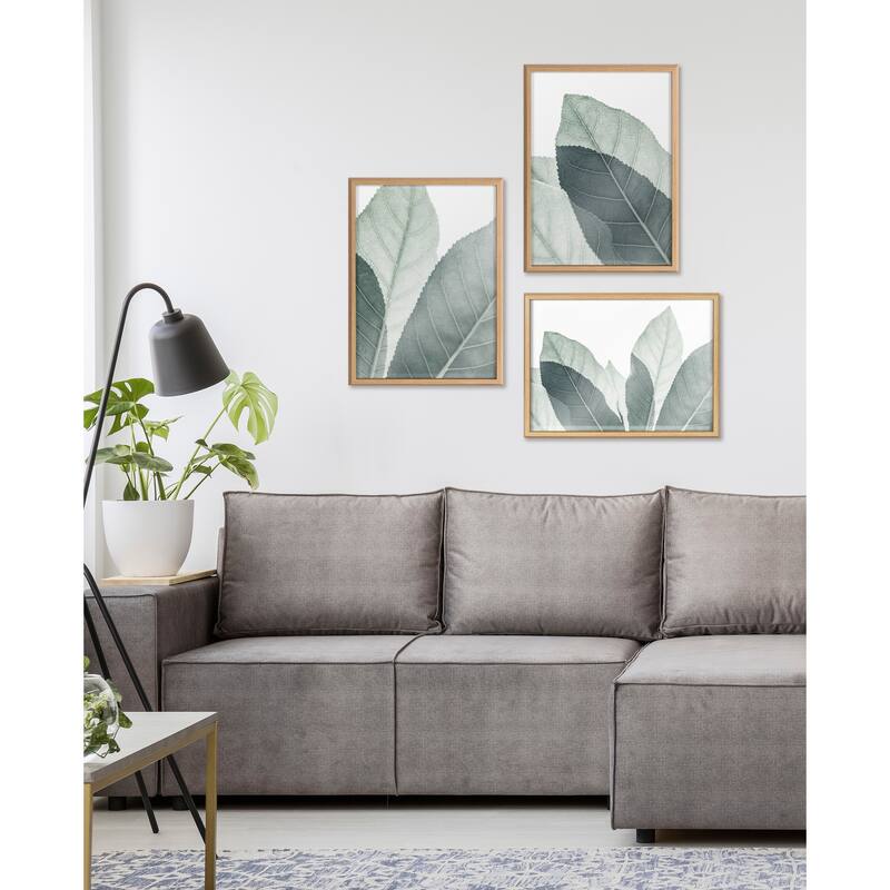 Kate and Laurel Blake Leaf 3 Printed Glass by Creative Bunch Studio