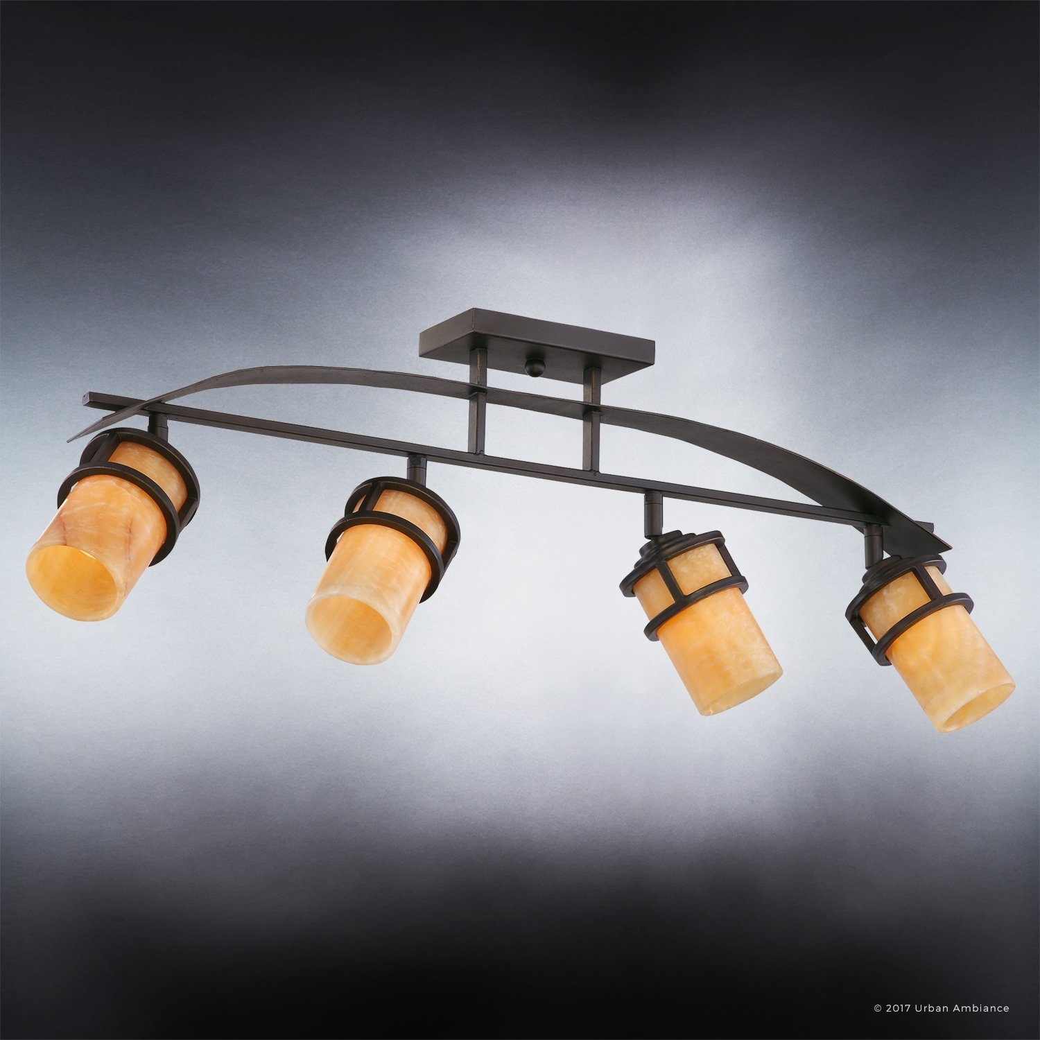 Wrought iron track lighting outlet