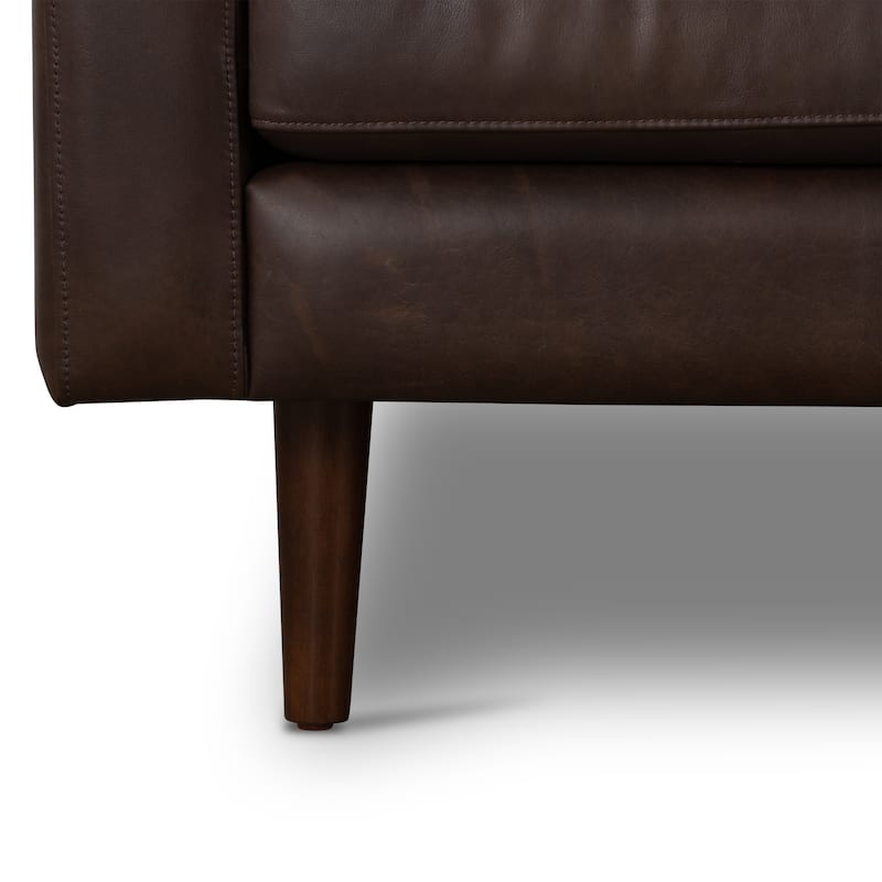 Poly & Bark Napa 104.5" Right-facing Sectional Sofa - Full Grain Genuine Italian Leather