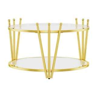 31.5inch Modern Luxury Gold Coffee Table for Living Room, Stainless ...