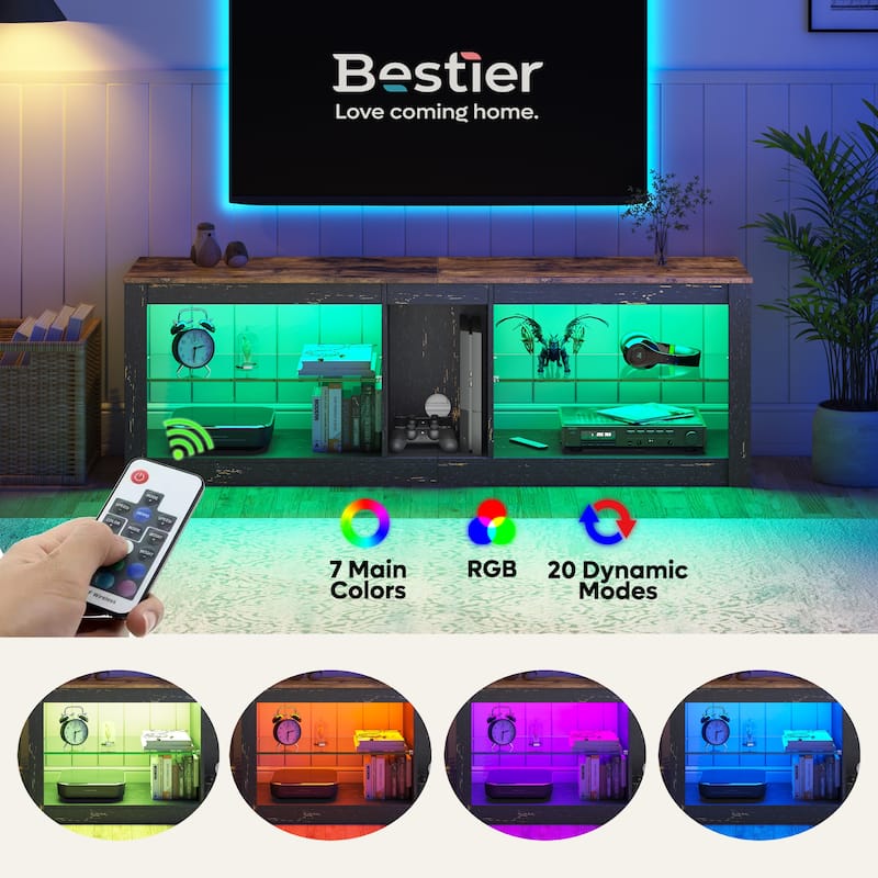 55 inch Entertainment Center LED TV Stand up to 65 Inch TVs for Living Room - 55 inches
