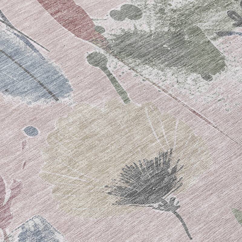 HomeRoots Floral Transitional Rectangle Outdoor Rug