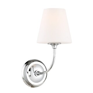 Libby Langdon Sylvan 1 Light Chrome Wall Mount - 6'' W x 13.25'' H x 9.75'' D