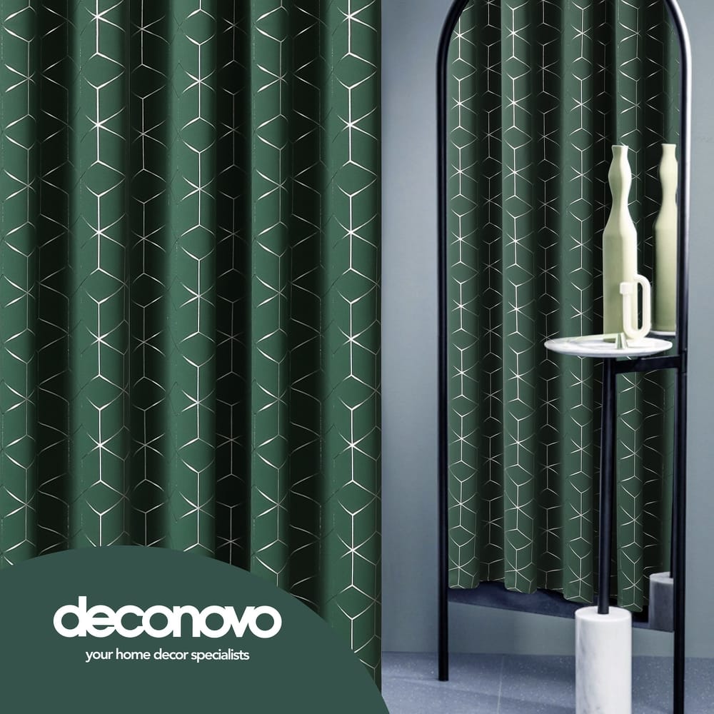 Deconovo Decorative Silver Diamond Curtains (2 Panel)