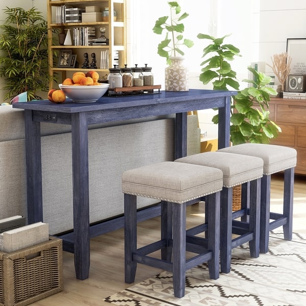 slide 2 of 16, Furniture of America Chester Farmhouse Counter Height Dining Set