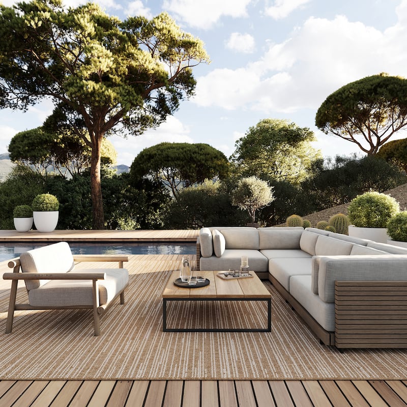 Nuloom Calisyn Transitional Abstract Indoor/Outdoor Area Rug