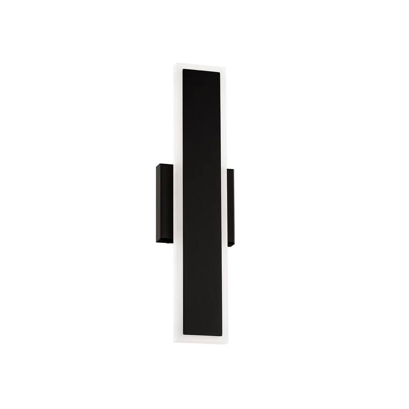 Bastone 18in LED Outdoor Wall Sconce 2700K in Black - 18 - Black-3500K