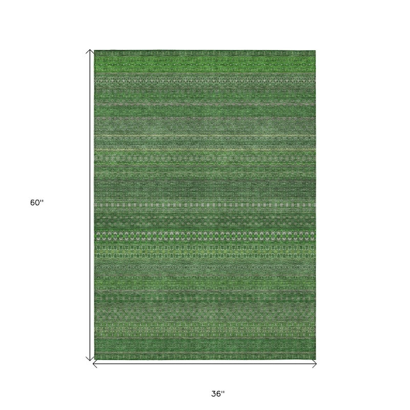 Alfisi Stripe Weather Resistant Timeless Fusion Outdoor Rug