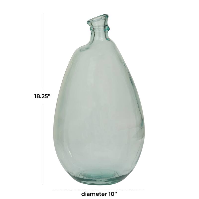 Recycled Glass Bottle Vase Collection Made in Spain - Multiple Sizes - Clear, Blue, Teal, Green