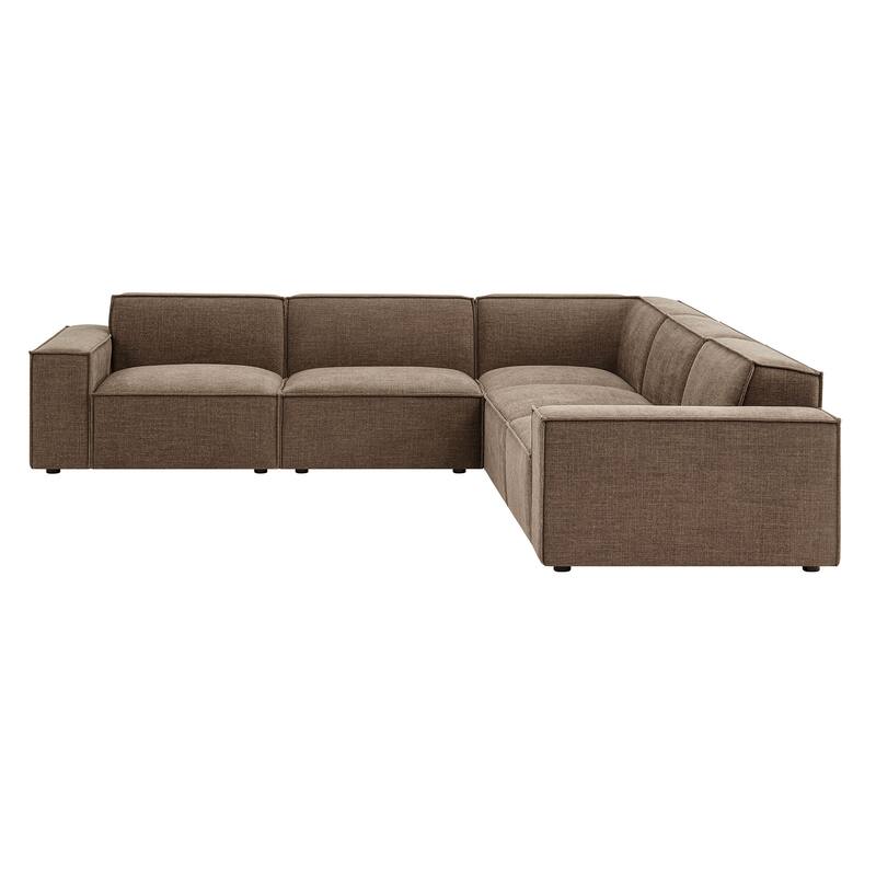 Restore 5-Piece Performance Fabric Upholstered Modular L-Shaped Sofa
