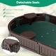 preview thumbnail 18 of 19, Costway 6F Wooden Sandbox with Built-in Corner Seat, Cover, Bottom - See Details