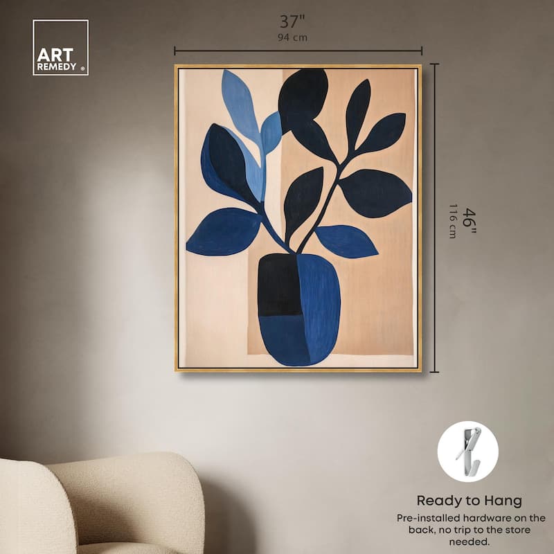 Blue Matisse Jar II Canvas by Art Remedy