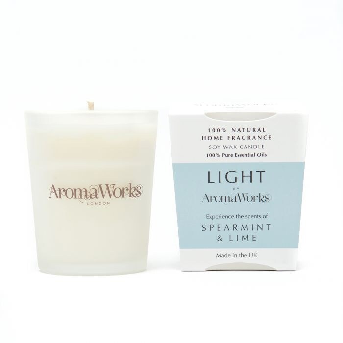 AromaWorks Light Range Spearmint & Lime Candle 10cl Small AromaWorks Light Range Spearmint & Lime Candle 10cl Small