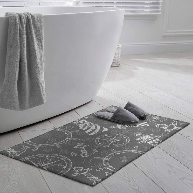 Indoor/Outdoor Harpswell Lighthouse Washable Rug - 1'8" x 2'6" - Grey