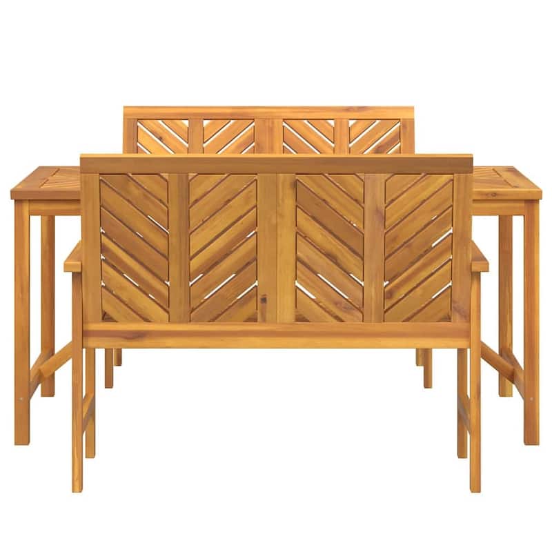 vidaXL Garden Dining Set 3/7 pcs Brown 59.1" x 35.4" x 29.1 - 59.1" x 35.4" x 29.1