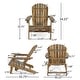 preview thumbnail 21 of 49, Bellwood Outdoor Acacia Wood Folding Adirondack Chairs (Set of 2) by Christopher Knight Home