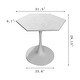 preview thumbnail 3 of 14, Hexagonal Printed Marble Top Coffee Table with Metal Support Base