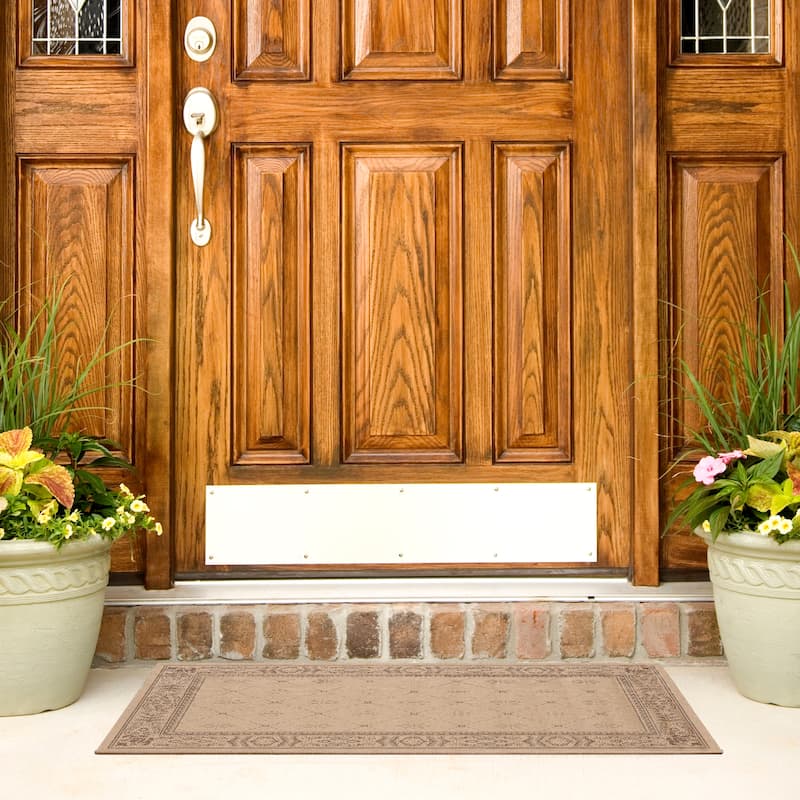 SAFAVIEH Courtyard Hendrina Indoor/ Outdoor Waterproof Patio Backyard Rug - 2'7" x 5' - Natural/Brown