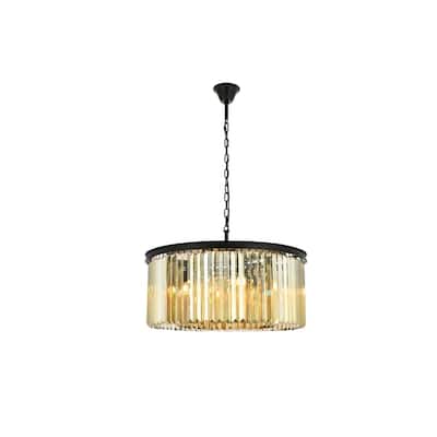 Royce Edge 8-Light Matte Black Chandelier