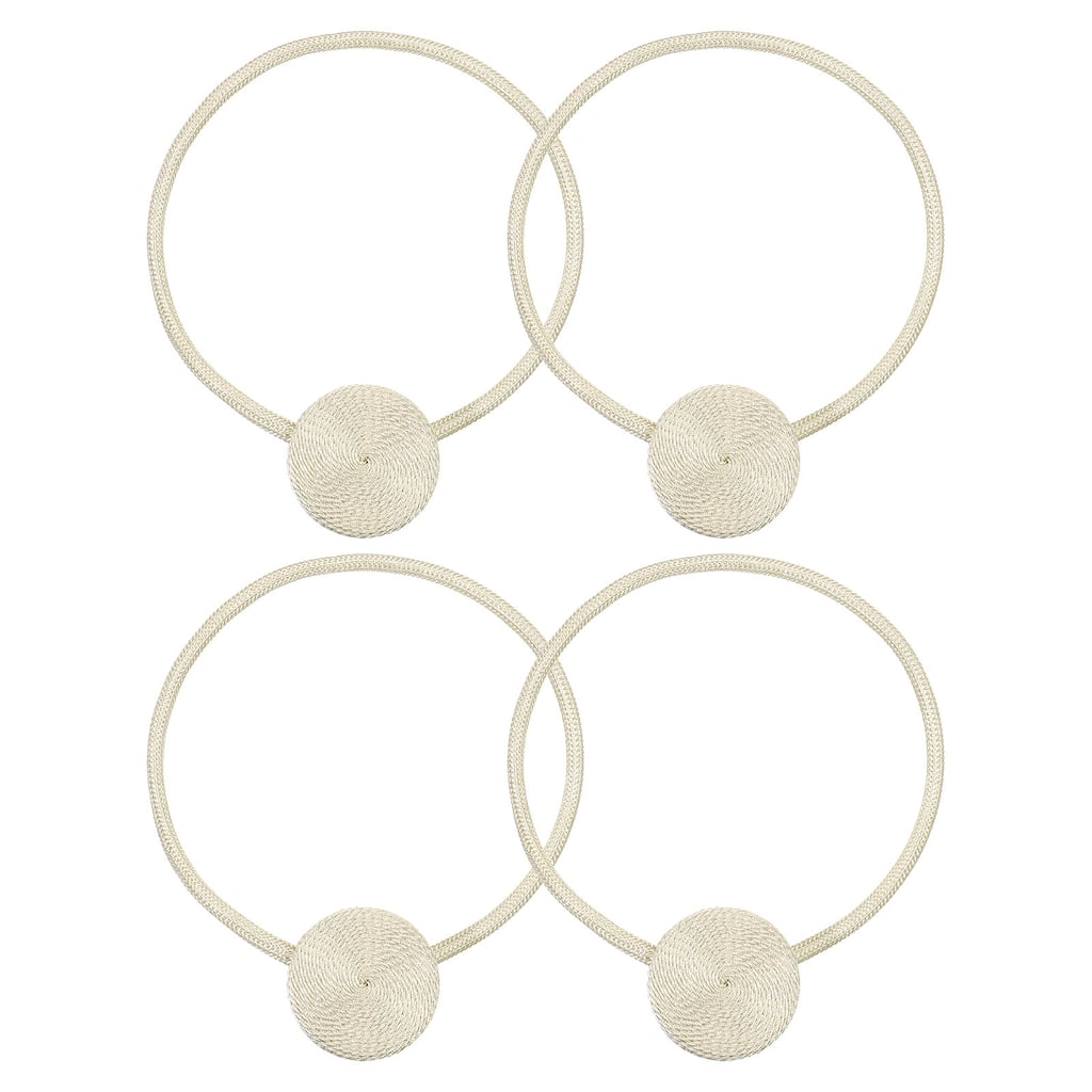 Curtain Tieback, 4 Pack Polyester Hand Woven Rope Magnetic Design