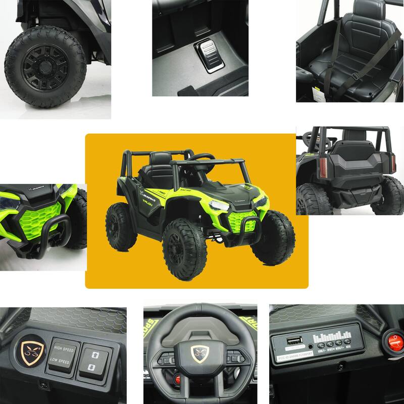 12V Electric Ride-On UTV Car for Kids with Remote Control, LED Lights, Music Player, 3-6 Years