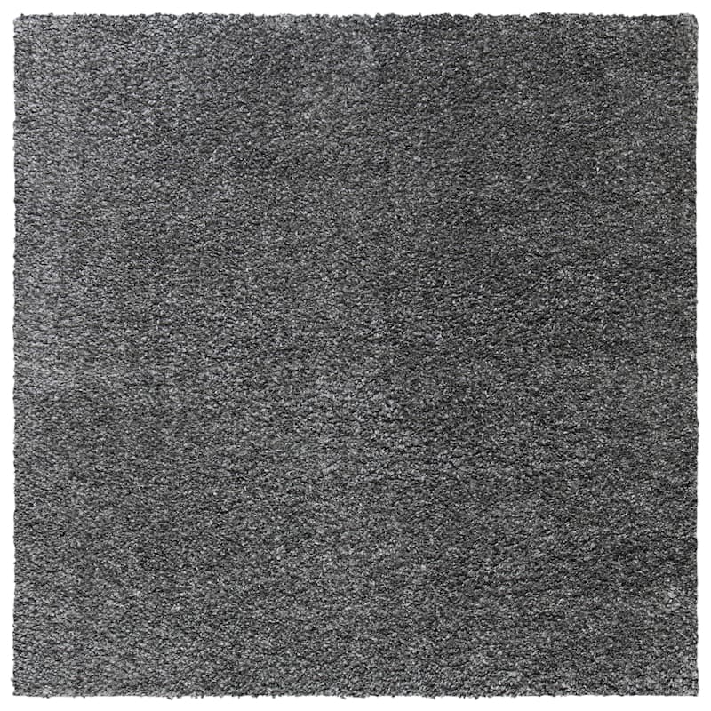 SAFAVIEH August Shag Solid 1.2-inch Thick Area Rug - 4' Square - Grey
