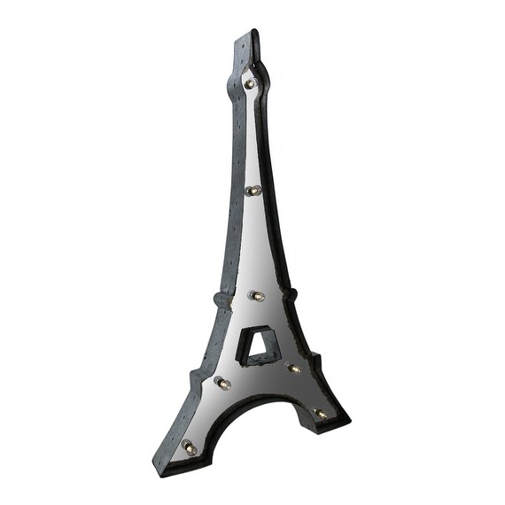 Shop Rustic Eiffel Tower Marquee Light Up Framed Wall Mirror