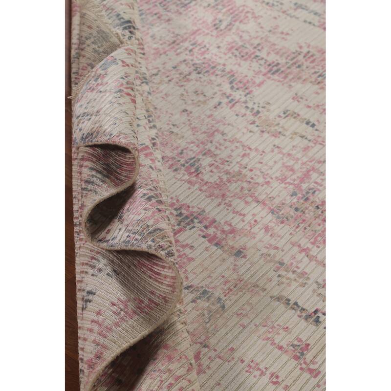 Abstract Area Rug Handmade Modern Wool Carpet - 6'6"x 9'8"