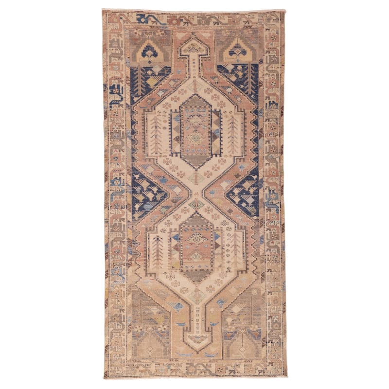 ECARPETGALLERY Hand-knotted Antalya Vintage Copper Wool Rug - 4'8 x 9'4