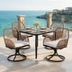 preview thumbnail 45 of 71, Nuu Garden Rattan Metal Patio Dining Set with Umbrella Hole, Zippered Cushions
