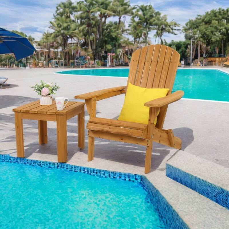 Outdoor Wooden Square Side End Table Patio Coffee Bistro Table