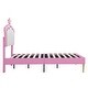 preview thumbnail 8 of 34, LED Platform Bed with Adjustable Crown Headboard, Princess Beds with Light