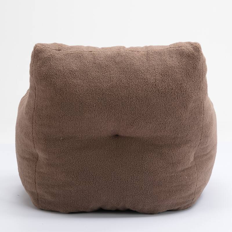 010-Soft Teddy Fabric Tufted Foam Bean Bag Chair