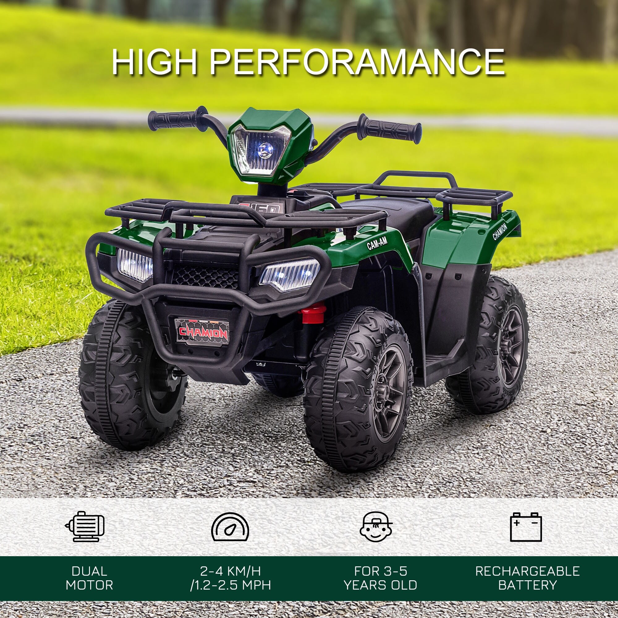 12V Kids ATV Battery Operated with AUX Port USB Kids 4 Wheeler