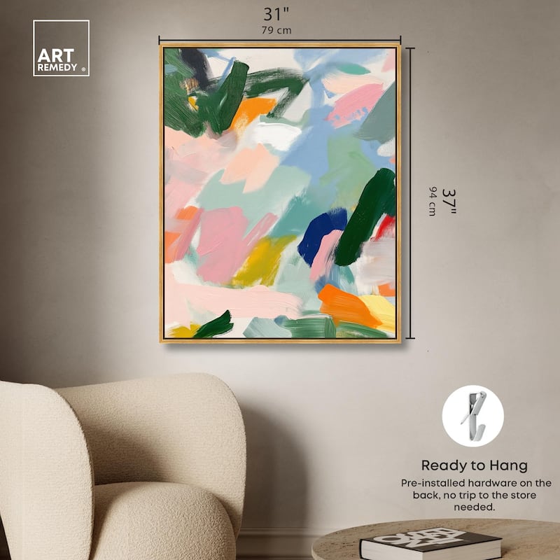Abstract Brush Rhythm Canvas by Art Remedy