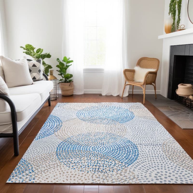 Machine Washable Indoor/ Outdoor Chantille Contemporary Rug